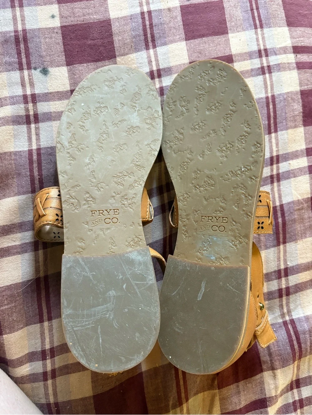 Frye & Co. Tan Leather Strappy Sandals